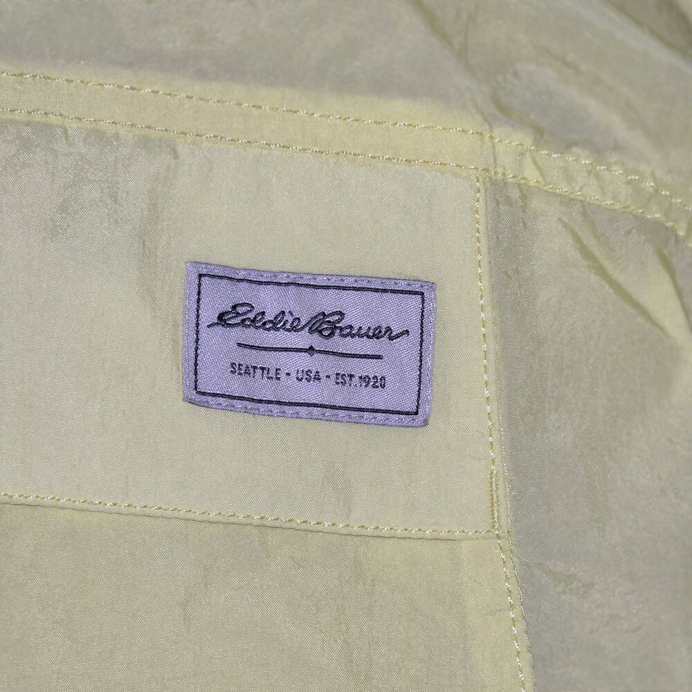 Eddie Bauer Women’s Small Yellow Nylon Half Zip Pullover Windbreaker Hood Jacket - Picture 3 of 12